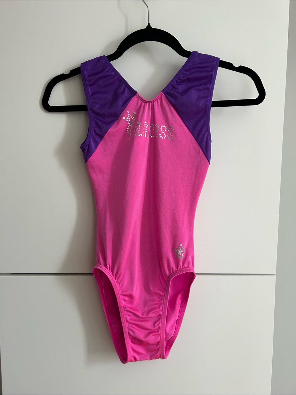 GK Stars Pink and Purple “Princess” Gymnastics Leotard - Adult Small